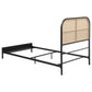 Amherst Radio Weave Rattan Metal Full Bed Black