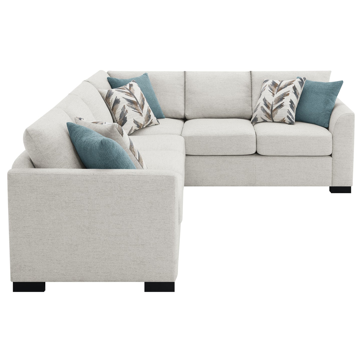 Ashford Chenille Upholstered Sleeper Sectional Sofa Greige