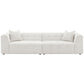 Everly Boucle Upholstered Extra Long Sofa Off White