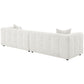 Everly Boucle Upholstered Extra Long Sofa Off White