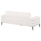 Jessel Chenille Upholstered Track Arm Sofa Ivory