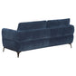 Lively 2-piece Chenille Upholstered Sofa Set Blue