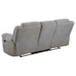 Gilson 2-piece Chenille Upholstered Reclining Sofa Set Grey