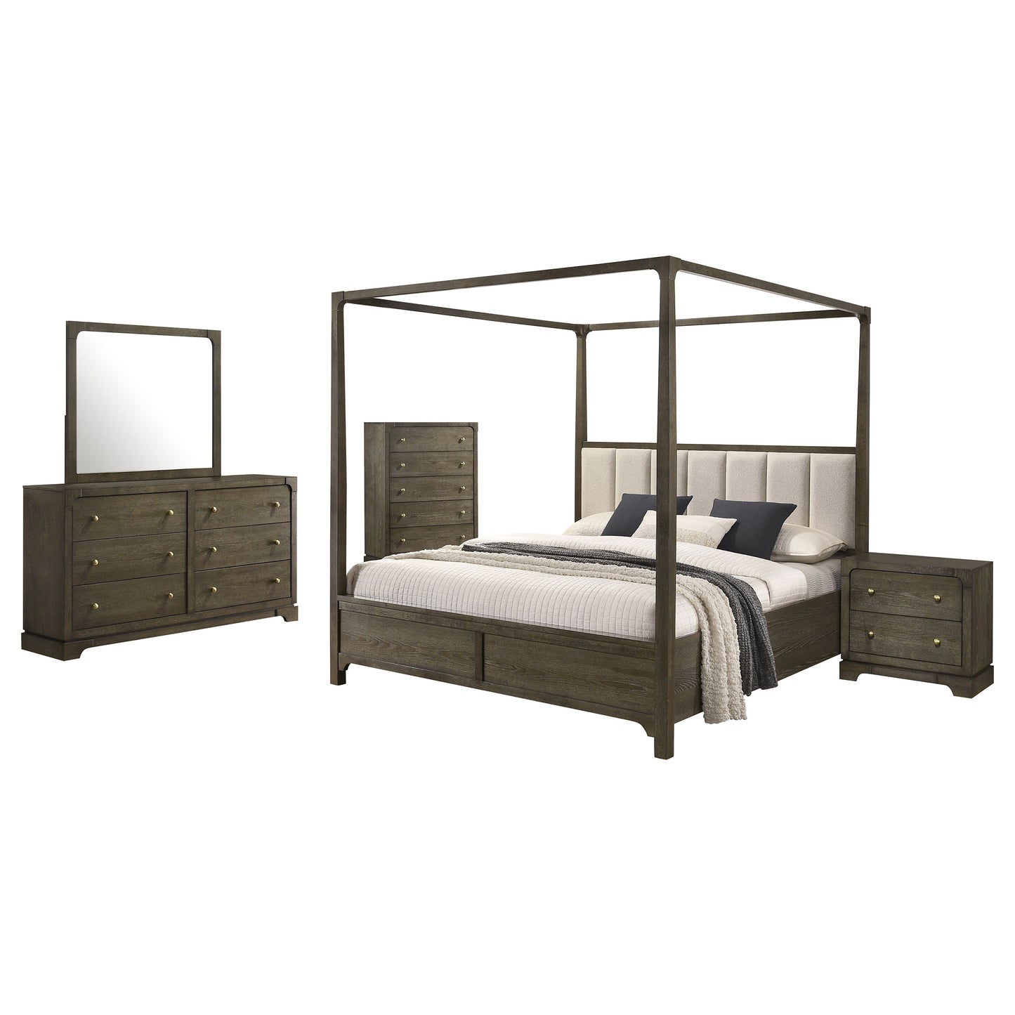 Gran Park 5-piece Eastern King Bedroom Set Dark Cocoa