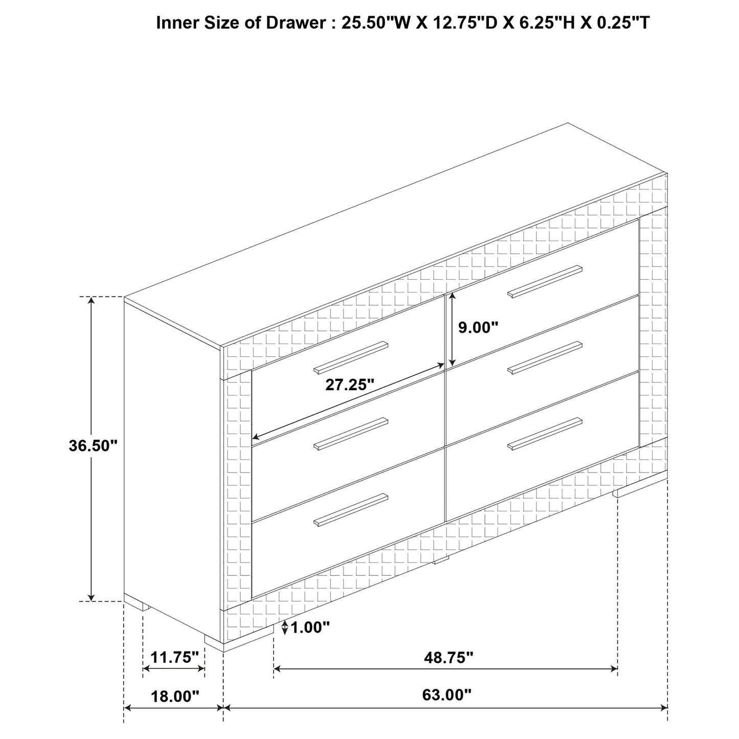 Ives 4-piece Queen Bedroom Set Grey High Gloss