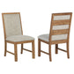 Bruner Upholstered Dining Side Chair Natural Brown (Set of 2)