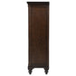 Andover 6-drawer Tempered Glass Door Chest Dark Oak