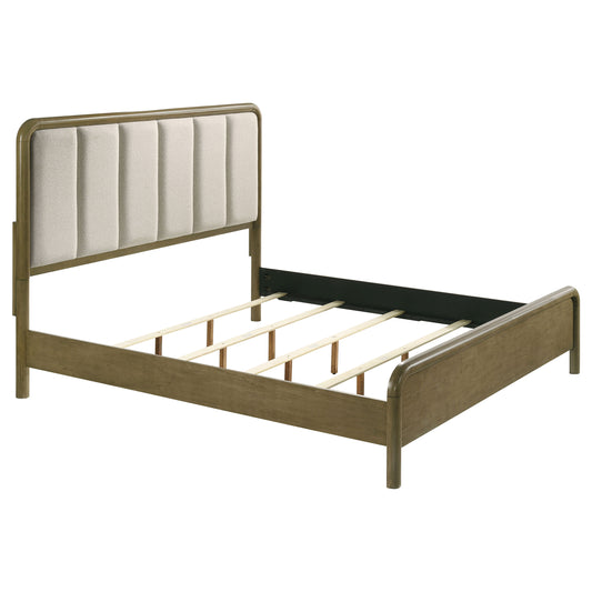 Amsbury 59-inch Upholstered California King Bed Nutmeg