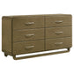 Amsbury 6-drawer Dresser Cabinet Nutmeg