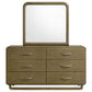 Amsbury 6-drawer Dresser and Mirror Nutmeg