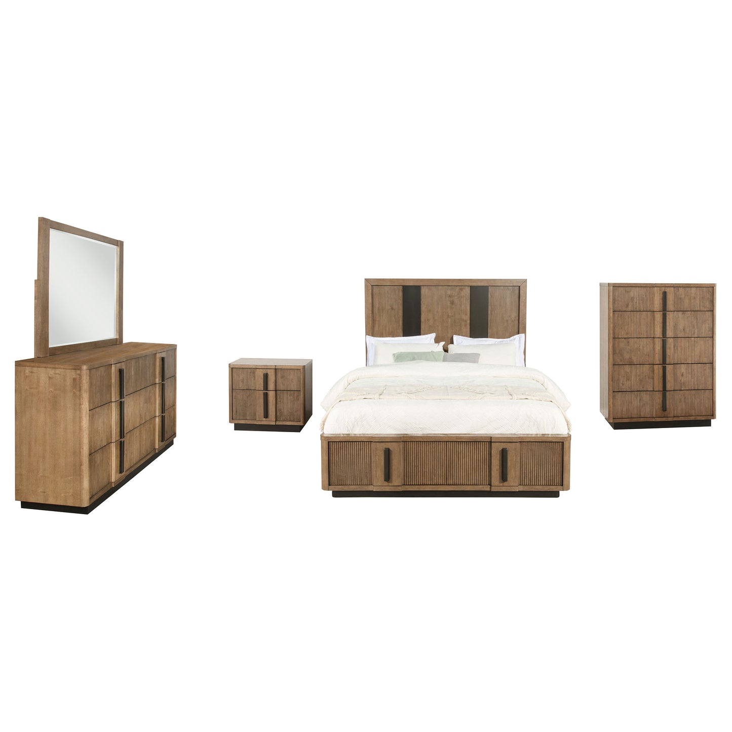 Terrace 5-piece Eastern King Bedroom Set Ash Brown