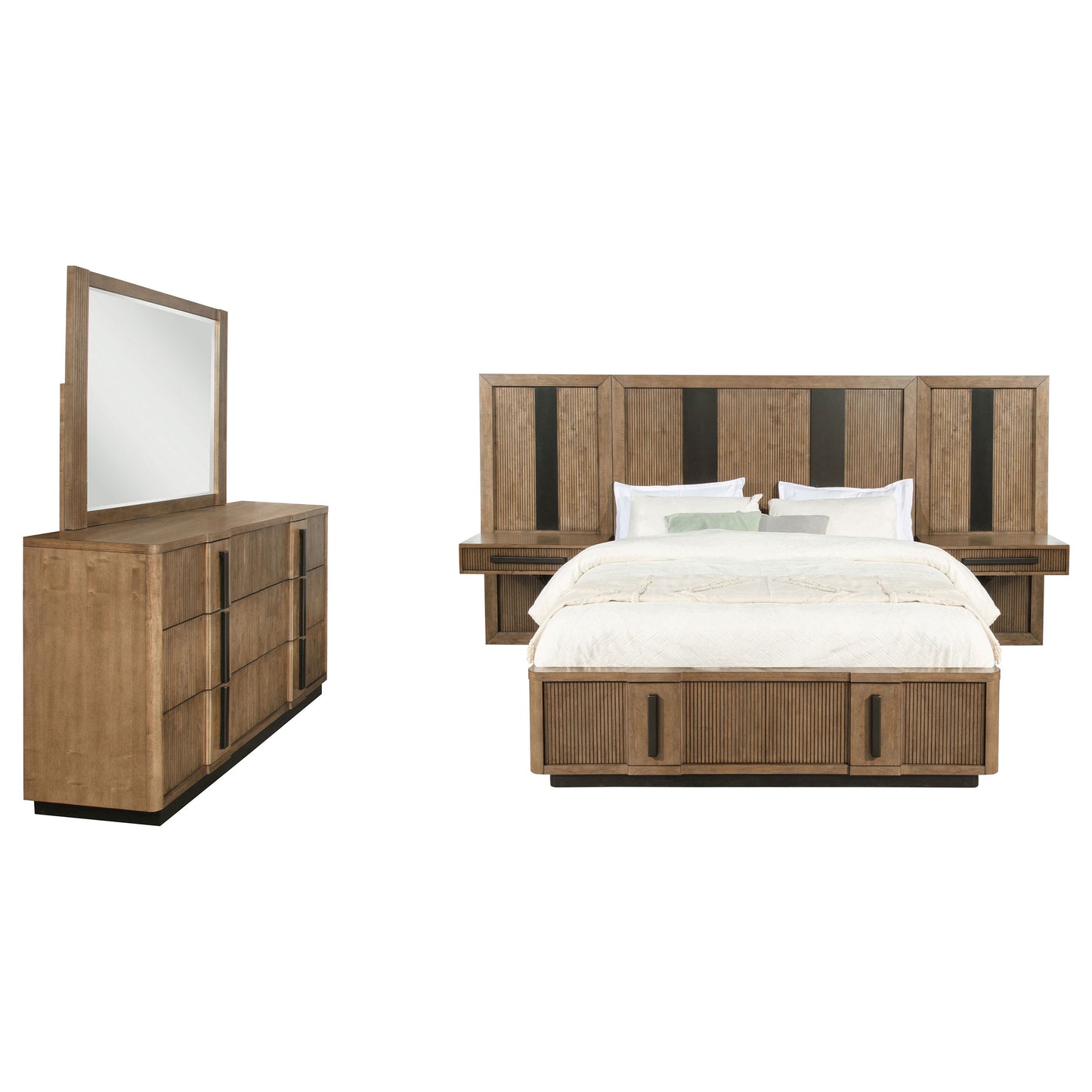 Terrace 5-piece Queen Panel Bedroom Set Ash Brown