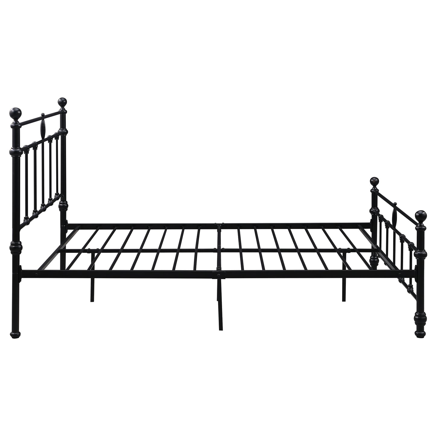 Novak 48-inch Metal Eastern King Open Frame Bed Matte Black