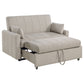 Portland Boucle Upholstered Sleeper Sofa Bed Latte