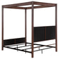 Zimmerlee 89-inch Metal Eastern King Canopy Bed Rust Brown