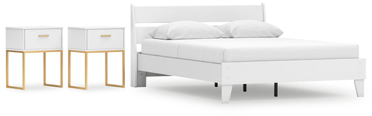 Ashley Express - Socalle Queen Panel Platform Bed with 2 Nightstands