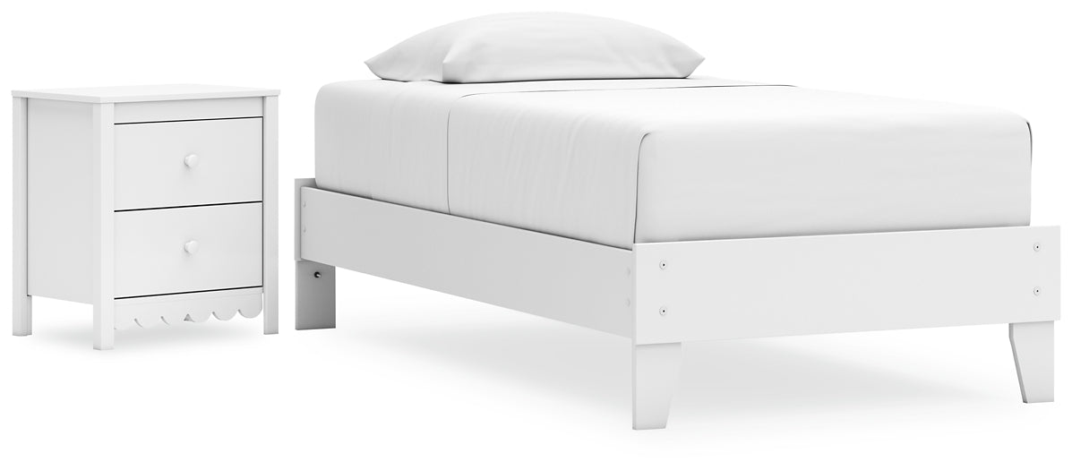 Ashley Express - Hallityn Twin Platform Bed with Nightstand