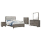 Wright 5-piece Eastern King Bedroom Set Brown Oak