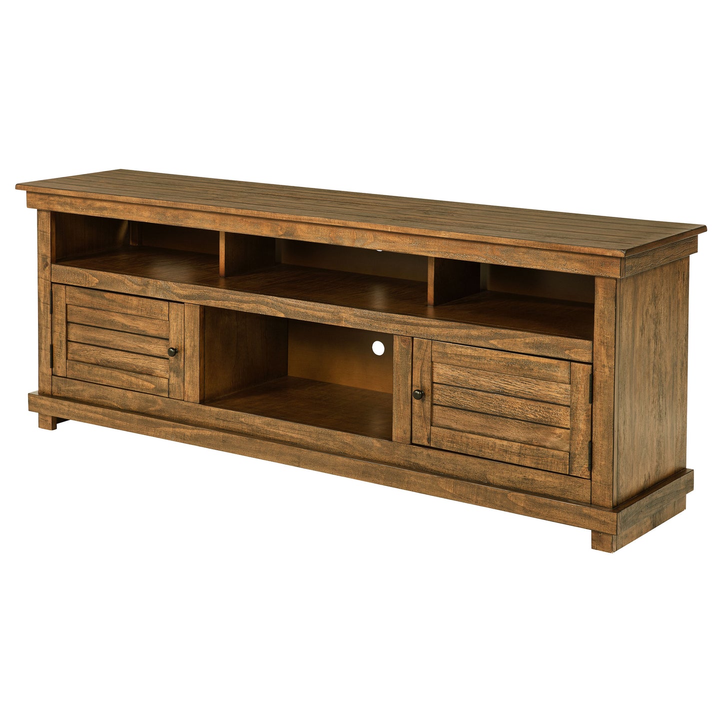 Payne 70-inch TV Stand Media Console Distressed Brown