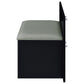 Flora 2-drawer Vanity Set with LED Mirror Black High Gloss