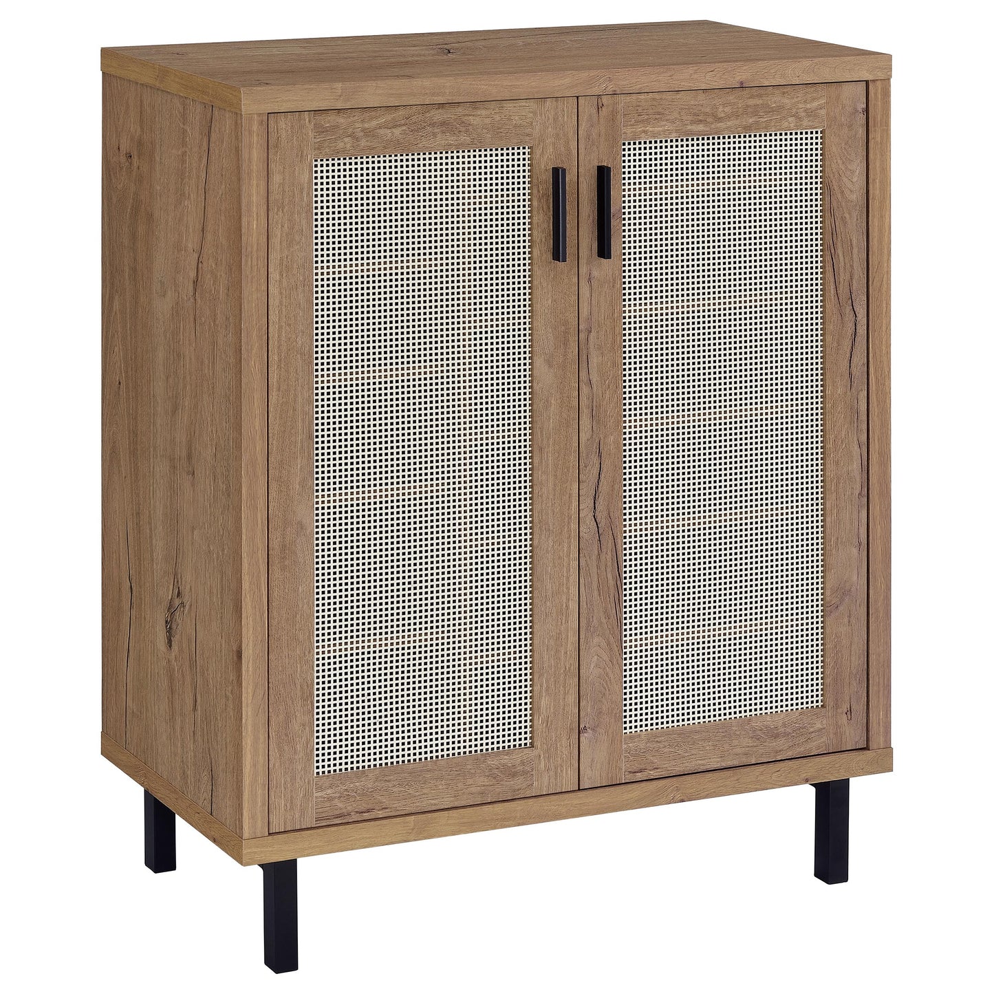 Teller 2-door Shoe Storage Cabinet Natural Oak