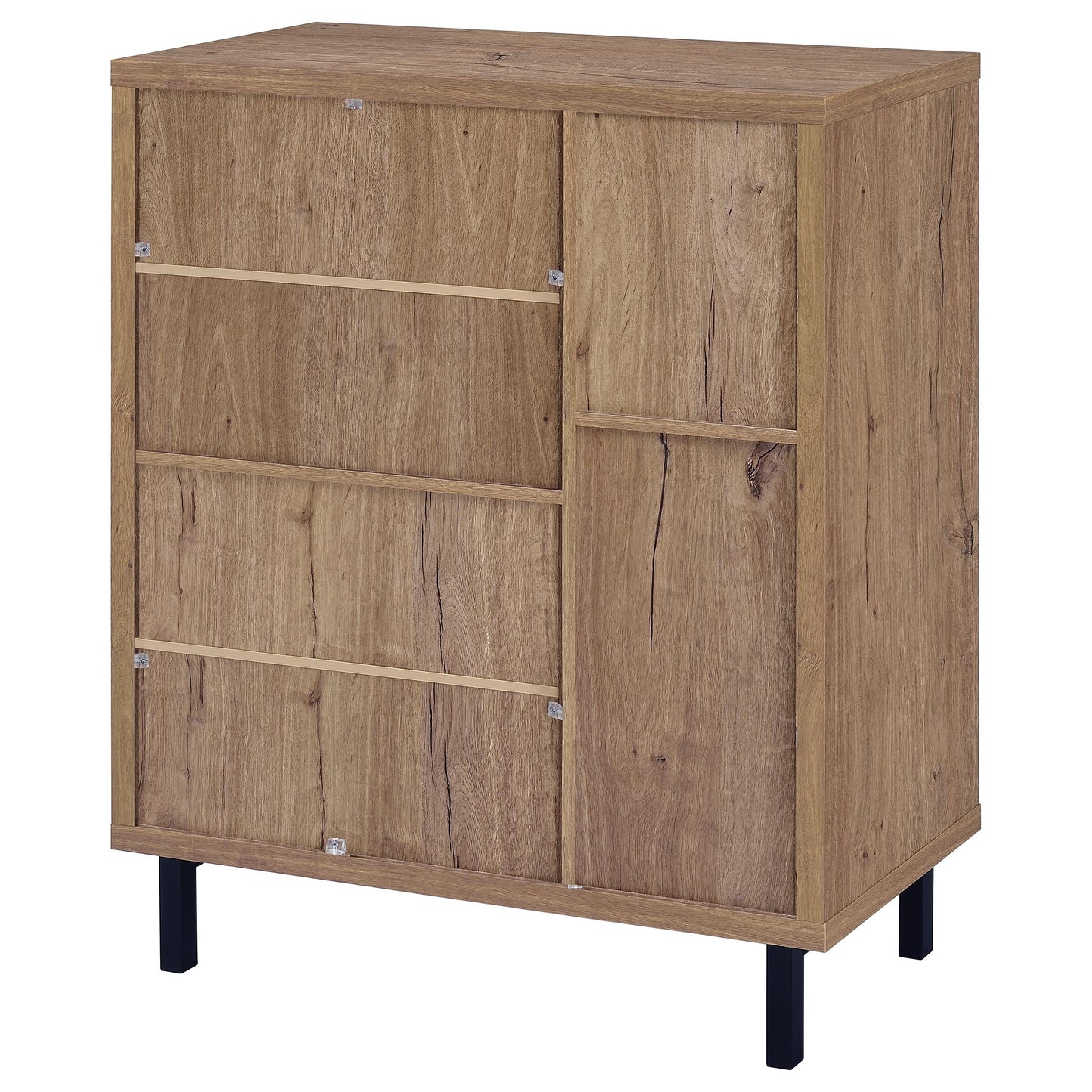 Teller 2-door Shoe Storage Cabinet Natural Oak