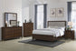 Welsley 50-inch Upholstered California King Bed Walnut