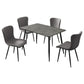 Horizon 5-piece Dining Set with Extension Table Grey