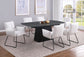 Potero 73-inch Faux Marble Extension Leaf Dining Table Black