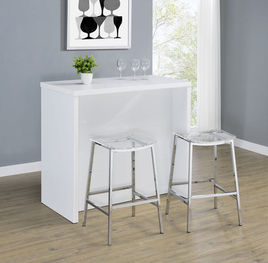 Topanga Engineered Wood Freestanding Home Bar White