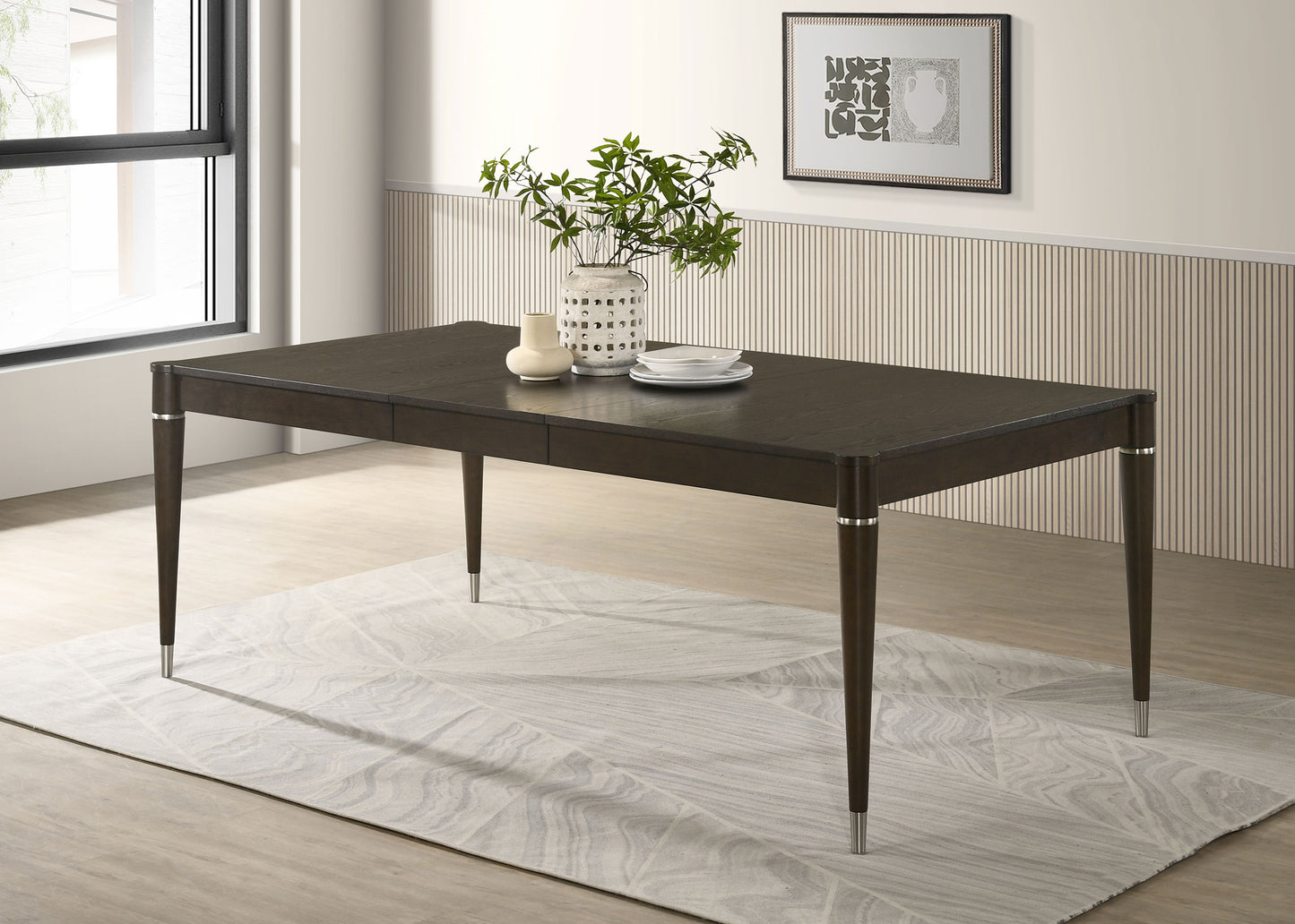 Reseda 81-inch Extension Leaf Dining Table Ash Brown