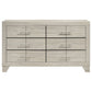 Trenton 6-drawer Bedroom Dresser Rustic Cream