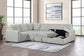 Devonshire Sleeper Sectional Sofa Storage Chaise Grey