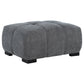 Octavia Upholstered Rectangular Ottoman Charcoal Grey