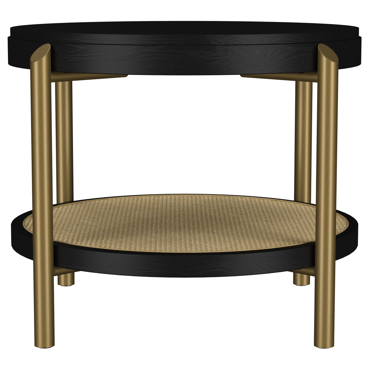 Arini 2-piece Round Coffee and End Table Set Black