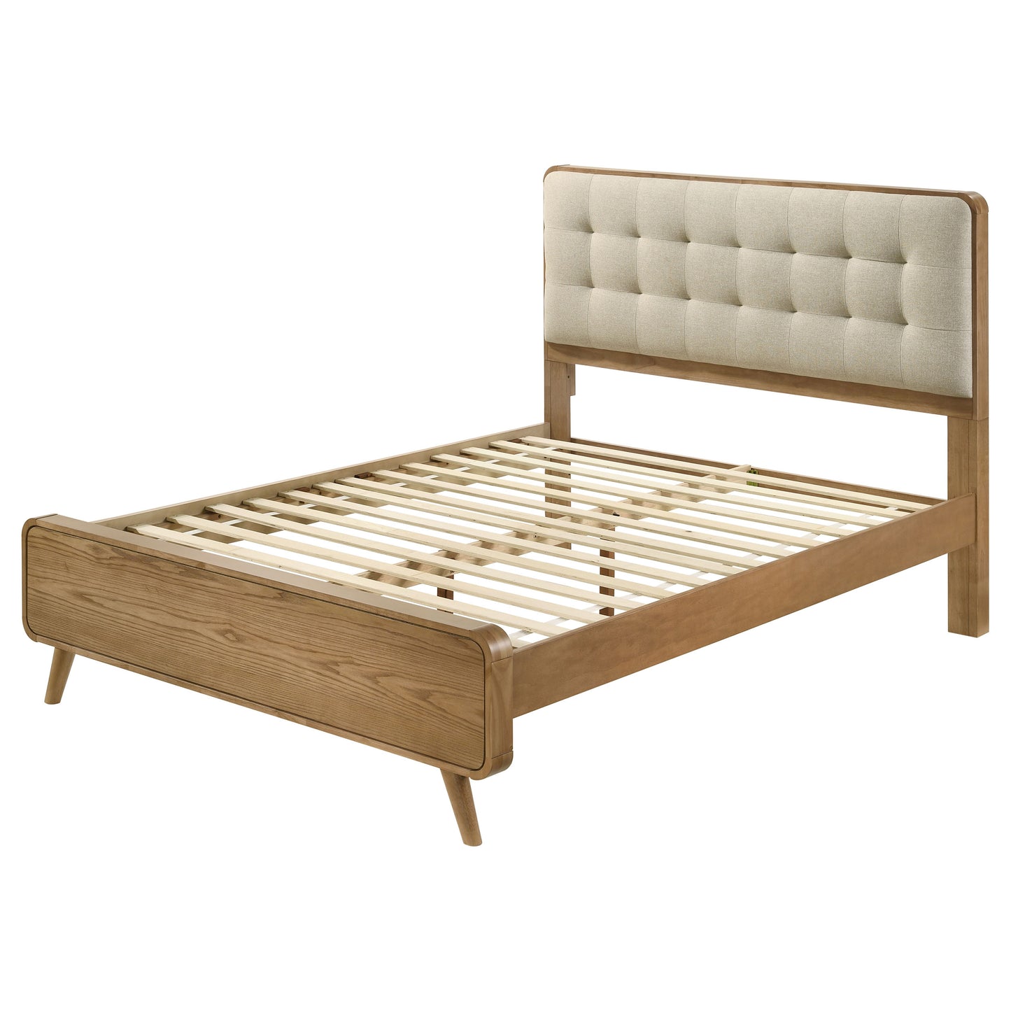 Robyn Wood Queen Platform Bed Light Ash