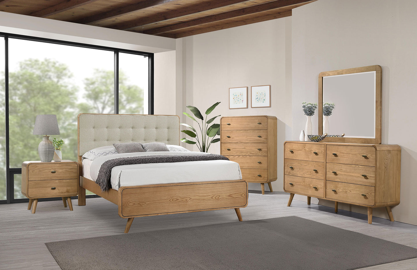 Robyn 6-drawer Bedroom Dresser Light Ash