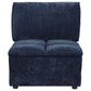 Atlantic Corduroy Upholstered Armless Chair Blue