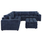 Atlantic 7-piece Upholstered Modular Sectional Sofa Blue