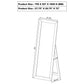 Cadence Tempered Glass Full Length Standing Mirror Mango