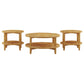 Camillo 3-piece Round Coffee and End Table Set Maple