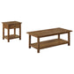 Payne 2-piece Coffee and 1-drawer End Table Set Brown