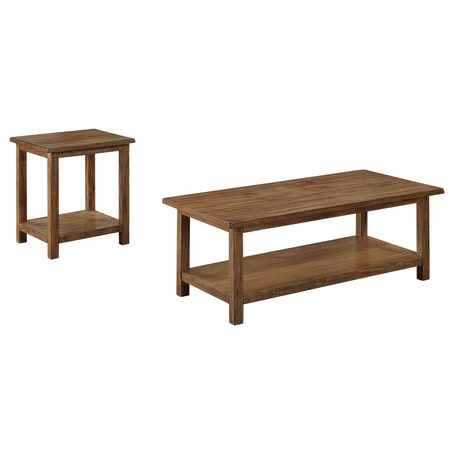 Payne 2-piece Coffee and End Table Set Distressed Brown