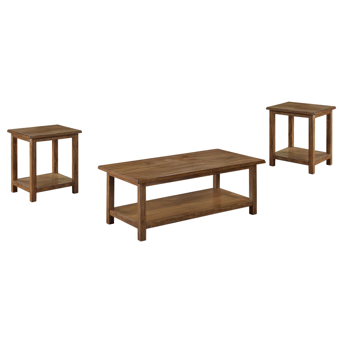 Payne 3-piece Coffee and End Table Set Distressed Brown