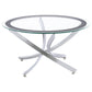 Brooke 3-piece Round Coffee and End Table Set Chrome