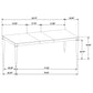 Reseda 7-piece Rectangular Dining Set Ash Brown
