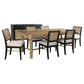 Arini 7-piece Extension Leaf Dining Table Set Black