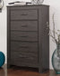 Brinxton Full Panel Headboard with Mirrored Dresser, Chest and 2 Nightstands