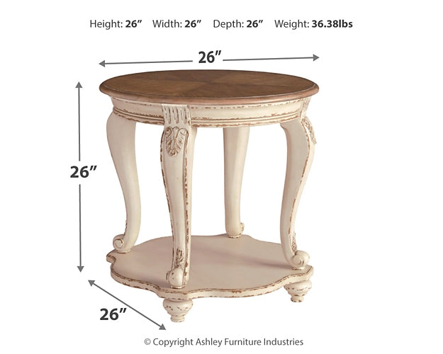 Realyn Coffee Table with 1 End Table