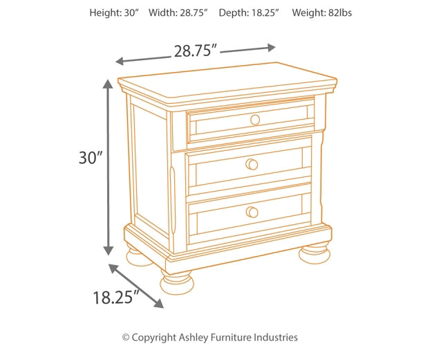 Porter Queen Panel Bed with Mirrored Dresser, Chest and 2 Nightstands